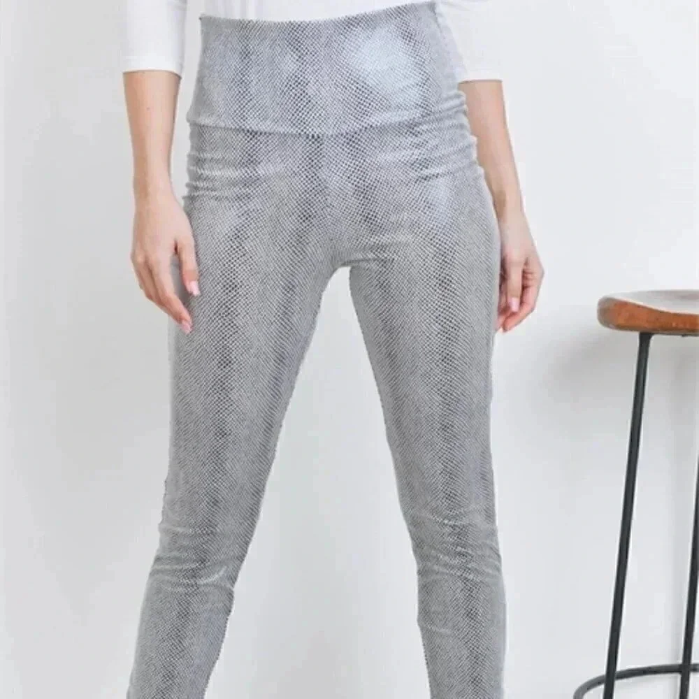 SNAKE ANIMAL PRINT LEGGINGS - Picture 2 of 6